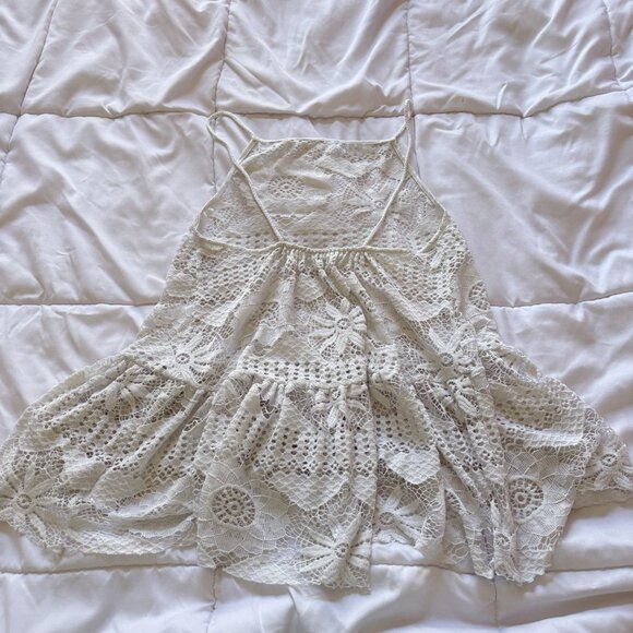 Ecote Urban Outfitters Womens Small White Tank Top Cami Crochet Lace Boho Hippie - Picture 7 of 7